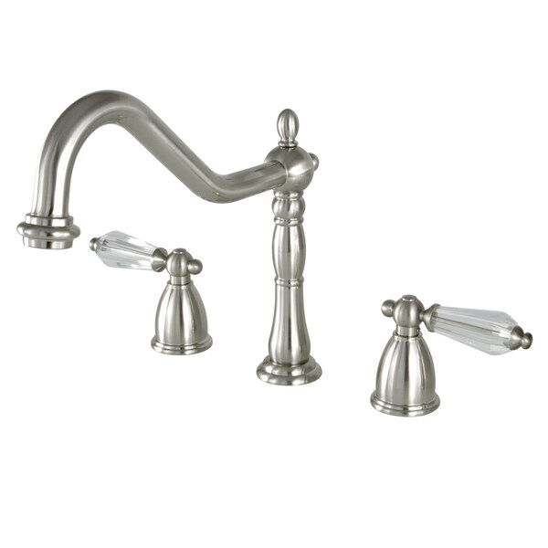 Widespread Kitchen Faucet, Brushed Nickel